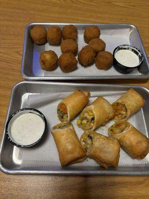 Cowgirl bites and south west egg rolls