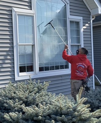 residential window cleaning.