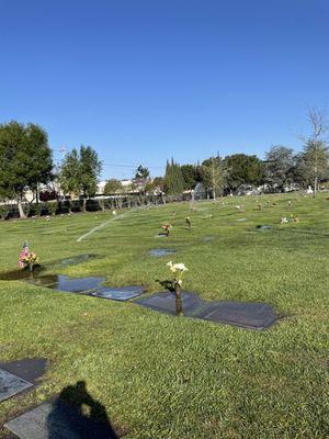 Completely flooded space on Saturday when most people come to pay respects