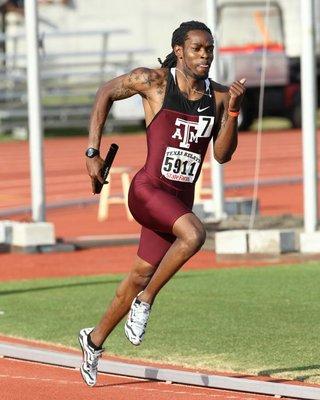 Coach Henry Running Relays at Texas A&M