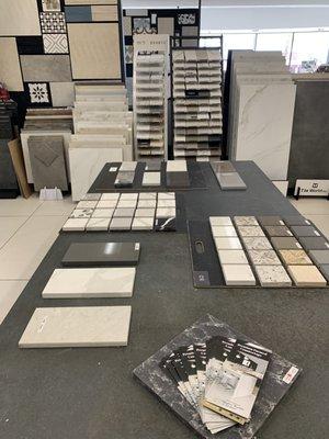 Engineered Quartz countertop sample selections