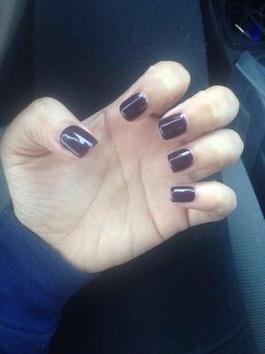 Satisfied with the customer service today. First time trying the place out and it was $25 for a gel manicure. Great job girls.