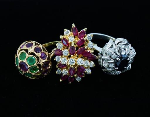 A selection of rings on consignment.