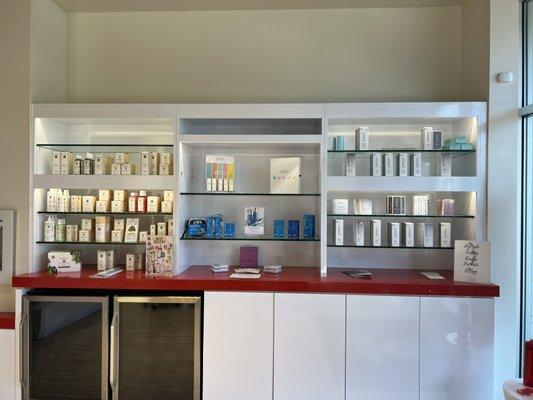 Facial products available for purchase from exclusive brands:  Eminence Organics, Epionce, and Intraceuticals!