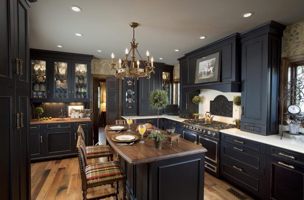 Black beauty designed by Mario from Kitchen Designs by Ken Kelly - Custom - kitchendesigns.com