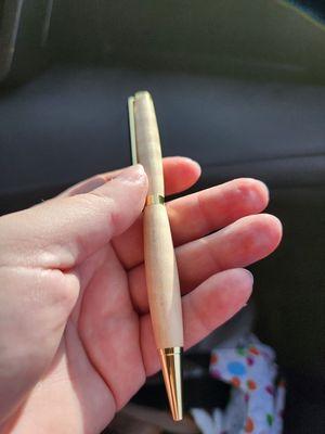 The pen that I turned.