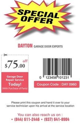 $75 Off on garage door repair