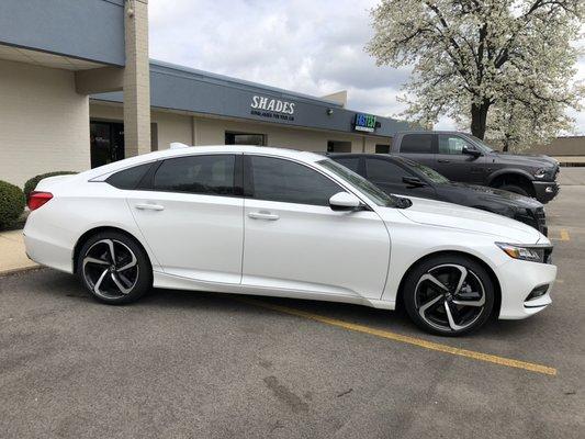 Honda Accord
35% VLT on all side windows and 20% VLT on the rear window.