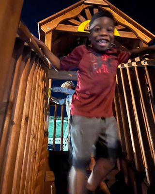 Playground equipment at the grove