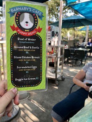 Puppy Menu