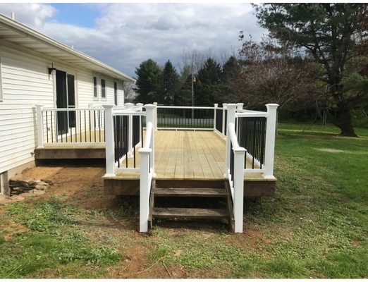 Deck and railing