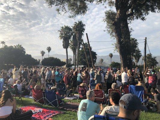 This is the dance floor for the concert series, everyone up on their feet dancing the night away!!