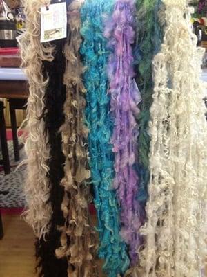 We are known for our large selection of eclectic handspun yarns from around the world!