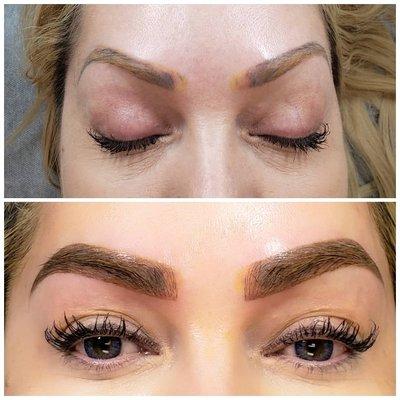 Microblading correction by Johanna at Loveyabrows