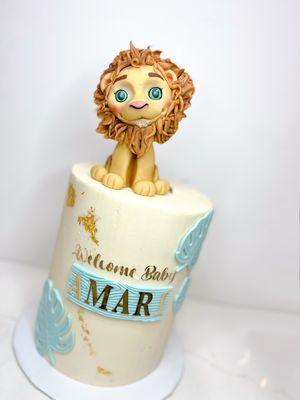 Safari baby shower cake