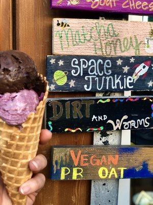 Space junkie and dirt & worms