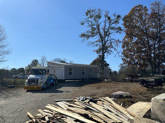 New Mobile Homes arriving to Sales Lot