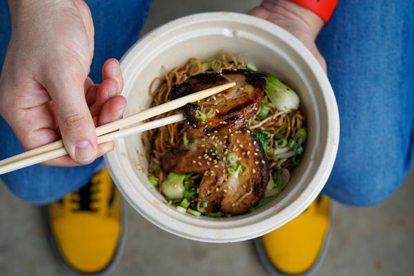 Yakisoba noodles from Ramen Lab Eatery.