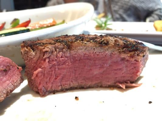 Medium rare filet.