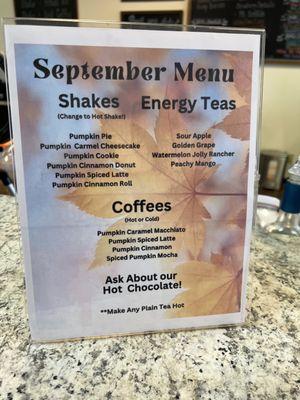 September Menu