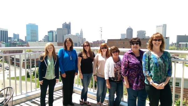 Team training in downtown Columbus on May 7, 2014.  We had a great time listening to Laurie Guest from Solutions are Brewing!