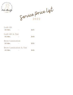 Price List