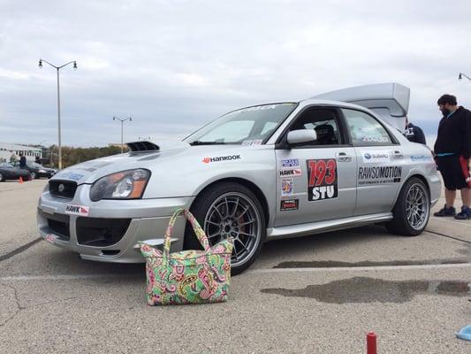 I race & frequently travel to race. So when I saw this bag on the table I had to have it. Fits everything I need.