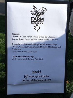 Farm to Food Truck Menu