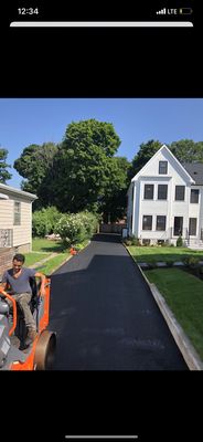 New driveway, residential paving, asphalt , driveway