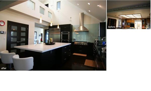 A high end Kitchen Before and after