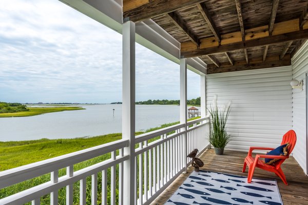 Our very spacious balconies overlooking our own inlet of the Chesapeake Bay!