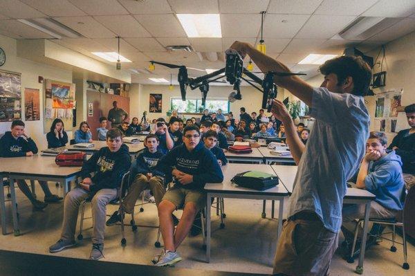 Sharing our passion for filmmaking with students at Meeker Middle School