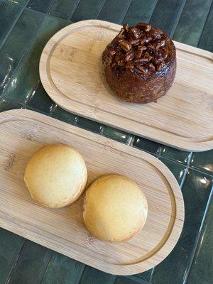 Pan de bono and sticky bun