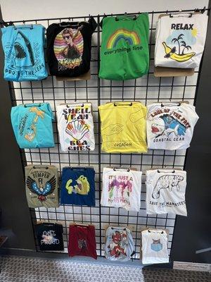 Shirts inside the store