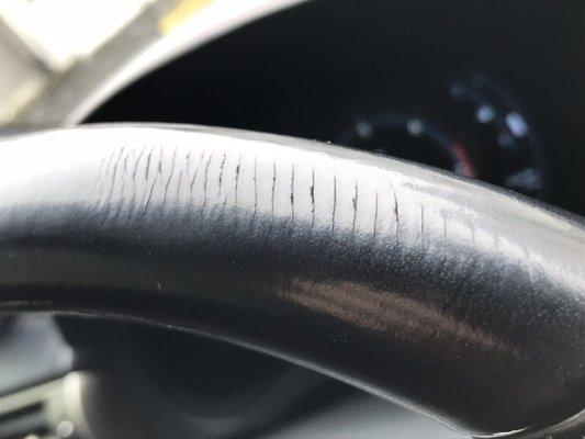 Damaged Steering Wheel