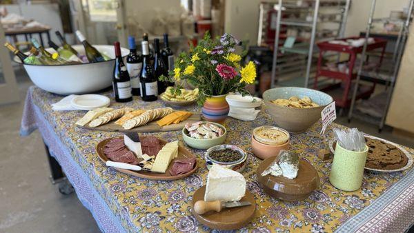 The spread for Wine Night! It was generous and so nicely prepared.