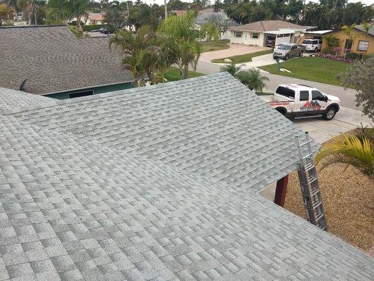 New shingle roof. GAF Birchwood Laminate