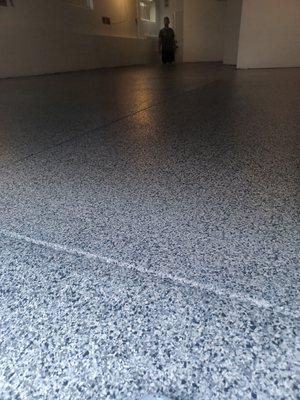 Epoxy garage floor one day process