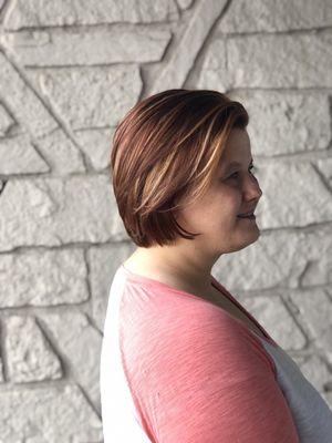 I turned a bad haircut into an amazing haircut! Toned blonde down and had her smiling at the end! Turn that frown into a smile!