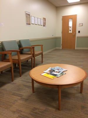 Clean waiting area.