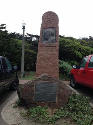 Roald Amundsen Marker at the Beach Chalet parking lot.