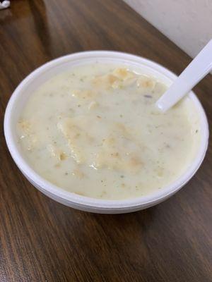 Clam chowder, tasty!