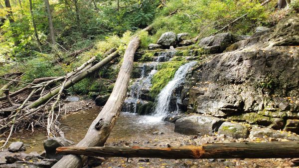 One of the waterfalls off the blue trail closer to the parking lot