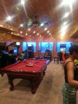 Game/Exercise room in private cabin.