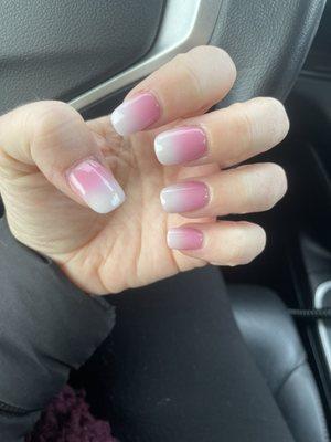 Love how Lucy does my nails and they last a full two weeks or more!  Beautiful and she is so nice!