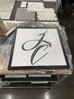 Custom frame for our company logo!