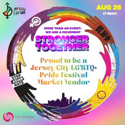 Come join us on August 26th at the Jersey City LGBTQ+ Pride Festival!