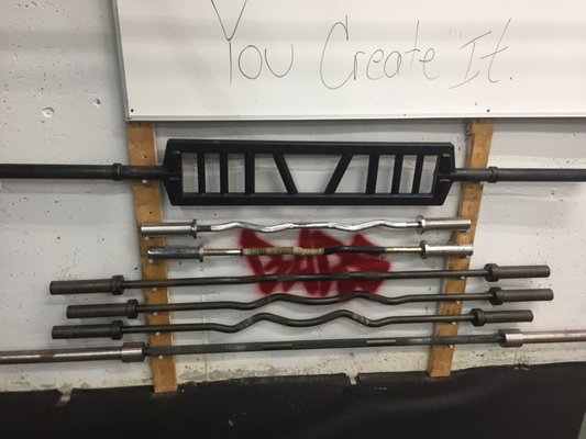 Multi-grip Swiss Bar, 6ft long E-Z curl bars