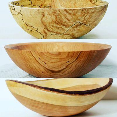 Beautiful selection of hand turned bowls just arrived.