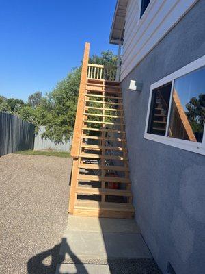 New stairs from Master bedroom.